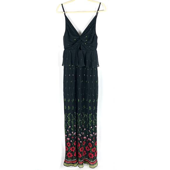Sabina Musayev Selina Maxi Dress Black‎ Polka Dot Twisted Front Sleeveless Sz M - Picture 6 of 14